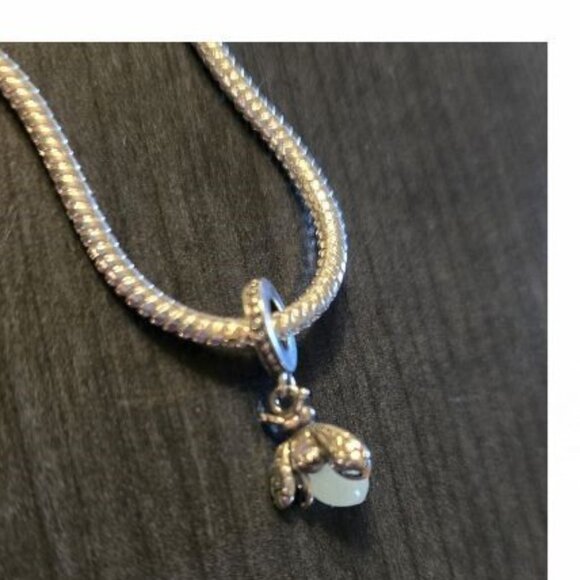 New 925 Silver Glow in the Dark Firefly Charm - Picture 2 of 3